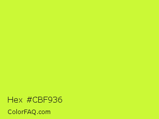 Hex #cbf936 Color Image
