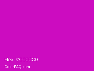 Hex #cc0cc0 Color Image