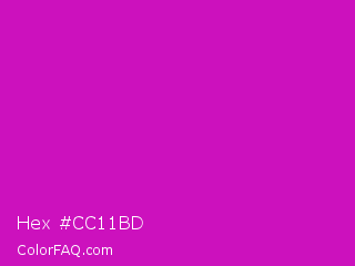 Hex #cc11bd Color Image