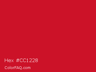 Hex #cc1228 Color Image