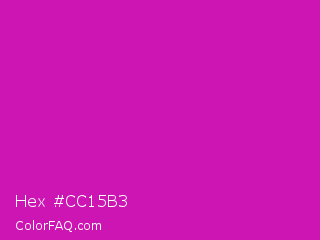 Hex #cc15b3 Color Image