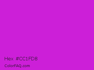 Hex #cc1fd8 Color Image