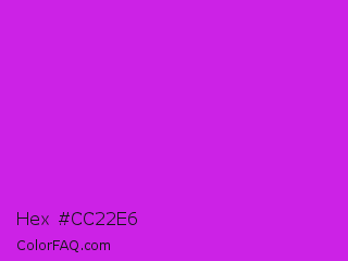 Hex #cc22e6 Color Image