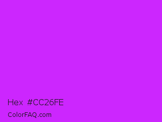 Hex #cc26fe Color Image