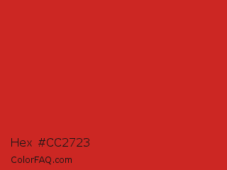 Hex #cc2723 Color Image