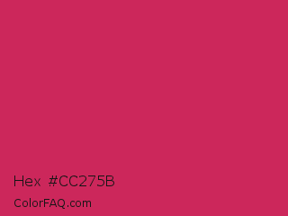Hex #cc275b Color Image