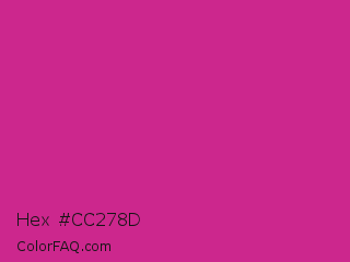 Hex #cc278d Color Image