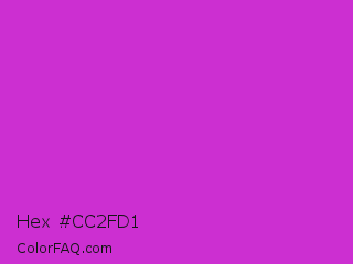 Hex #cc2fd1 Color Image