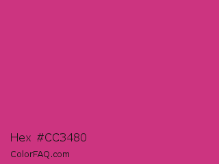 Hex #cc3480 Color Image