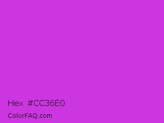 Hex #cc36e0 Color Image