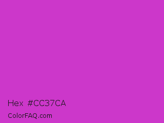Hex #cc37ca Color Image