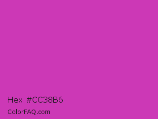 Hex #cc38b6 Color Image