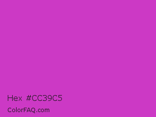 Hex #cc39c5 Color Image