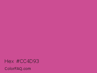 Hex #cc4d93 Color Image