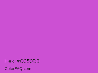 Hex #cc50d3 Color Image