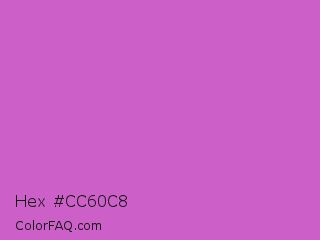 Hex #cc60c8 Color Image