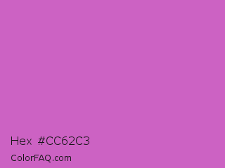 Hex #cc62c3 Color Image