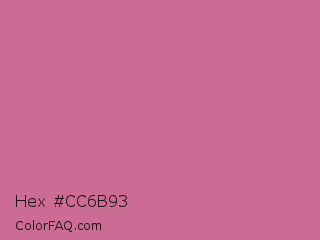 Hex #cc6b93 Color Image