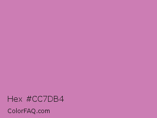 Hex #cc7db4 Color Image