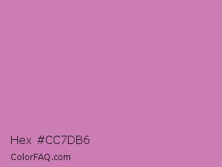 Hex #cc7db6 Color Image