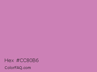 Hex #cc80b6 Color Image