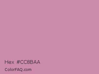Hex #cc8baa Color Image