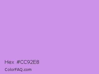 Hex #cc92e8 Color Image