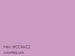 Hex #cc9ac2 Color Image