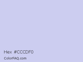 Hex #cccdf0 Color Image