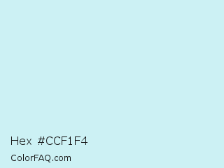 Hex #ccf1f4 Color Image