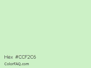 Hex #ccf2c6 Color Image
