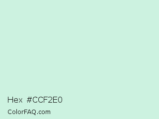 Hex #ccf2e0 Color Image