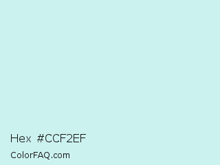 Hex #ccf2ef Color Image