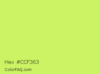 Hex #ccf363 Color Image