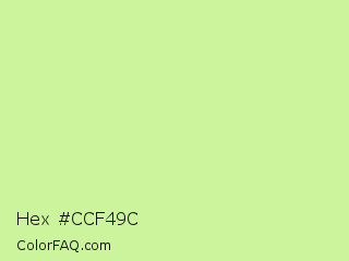 Hex #ccf49c Color Image