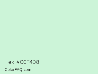 Hex #ccf4d8 Color Image