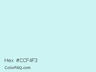 Hex #ccf4f3 Color Image