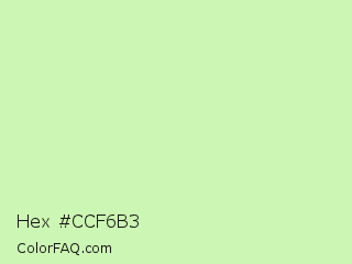 Hex #ccf6b3 Color Image