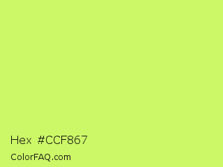 Hex #ccf867 Color Image