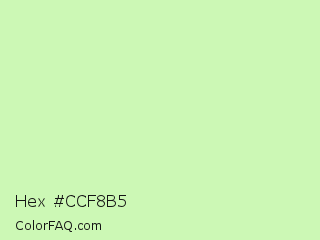 Hex #ccf8b5 Color Image