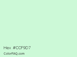 Hex #ccf9d7 Color Image