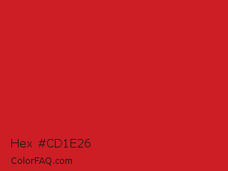 Hex #cd1e26 Color Image