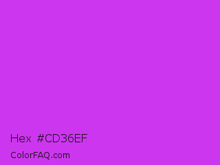 Hex #cd36ef Color Image