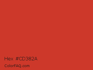 Hex #cd382a Color Image