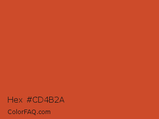 Hex #cd4b2a Color Image