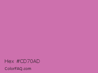 Hex #cd70ad Color Image
