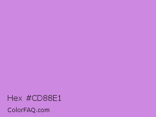 Hex #cd88e1 Color Image