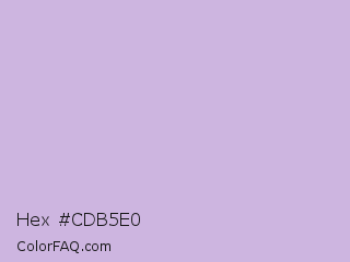 Hex #cdb5e0 Color Image