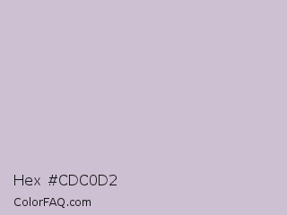 Hex #cdc0d2 Color Image