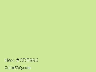 Hex #cde896 Color Image